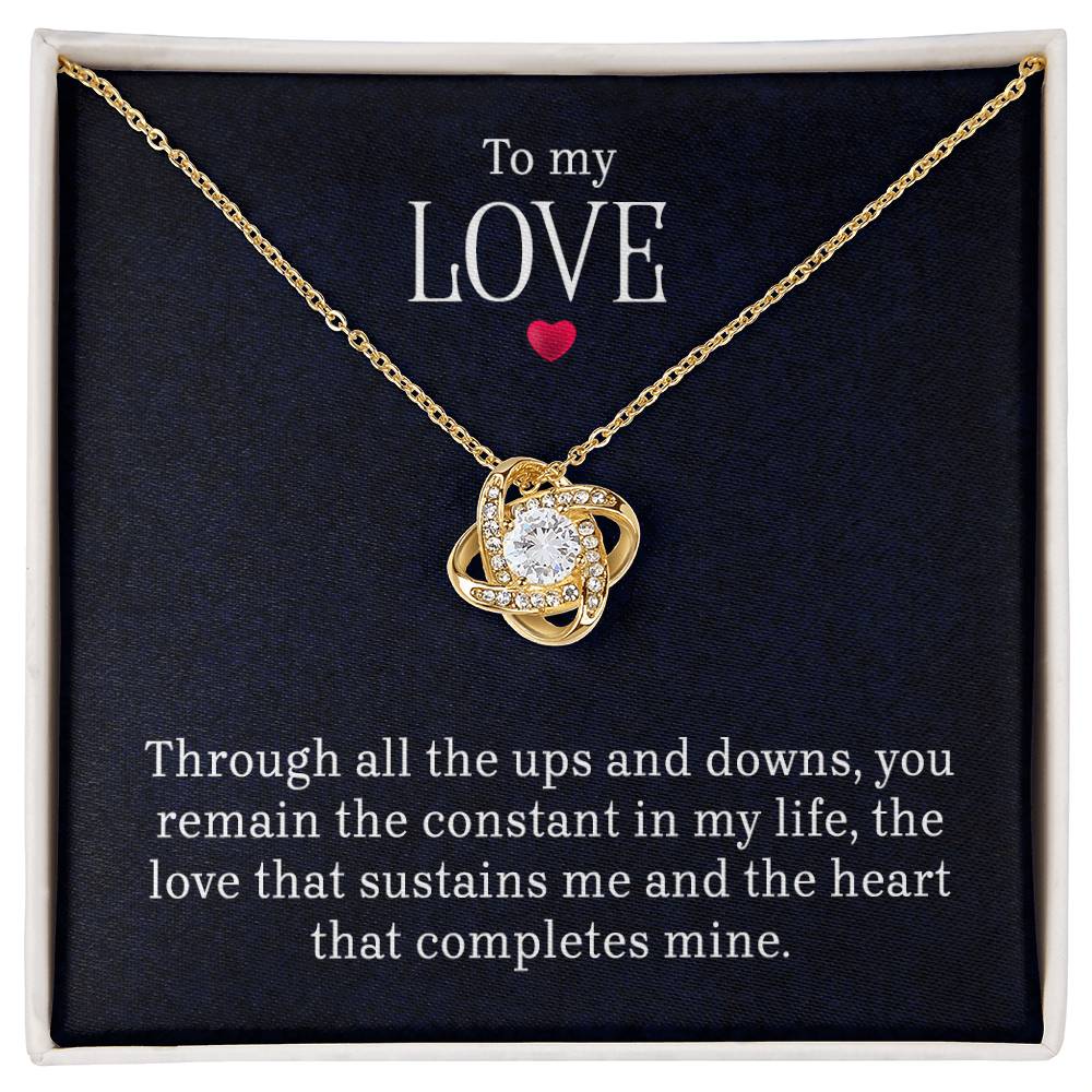 To My Love - Love Knot Necklace