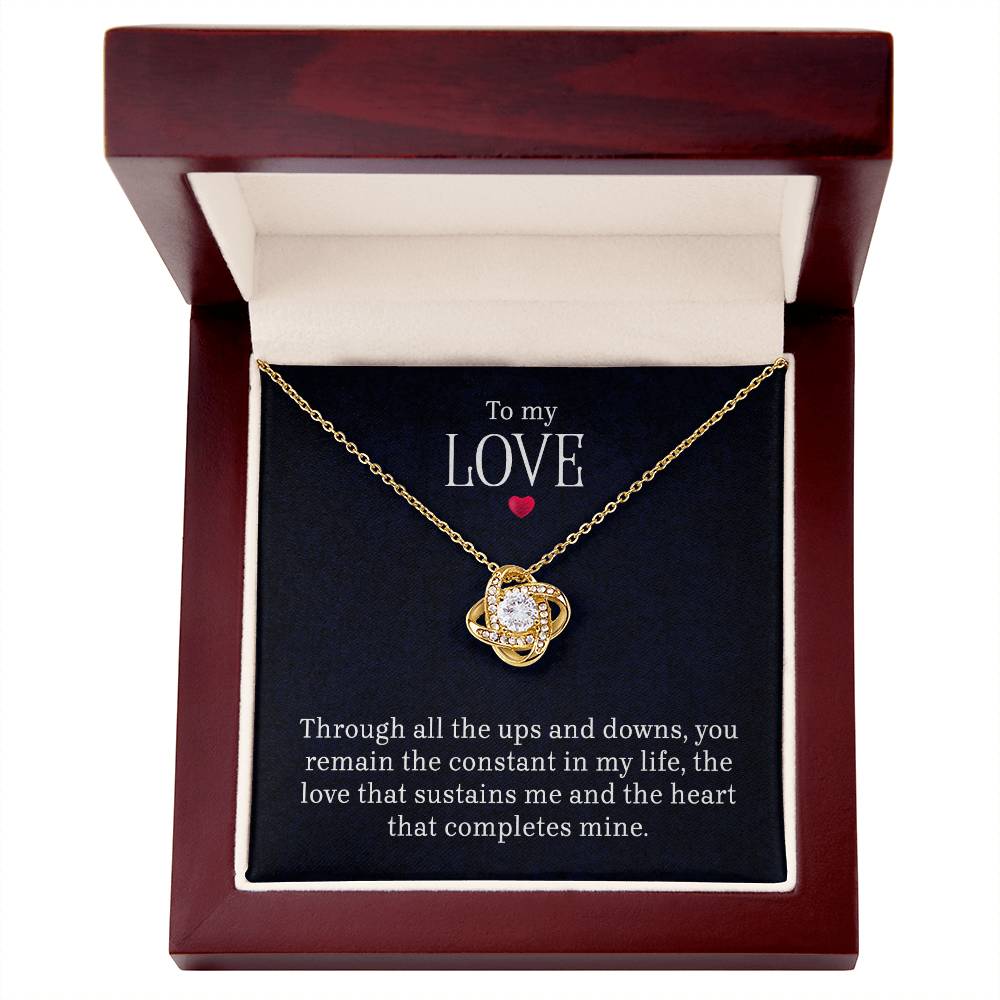 To My Love - Love Knot Necklace