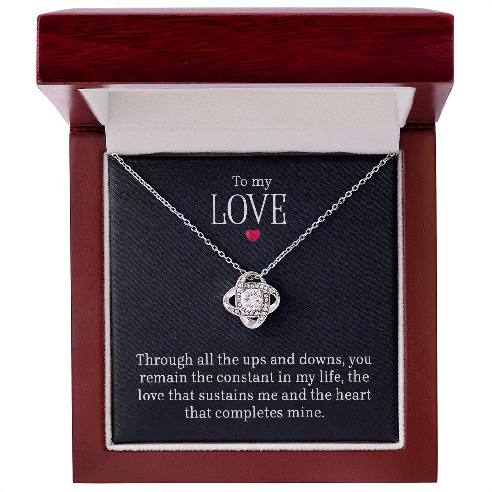 To My Love - Love Knot Necklace