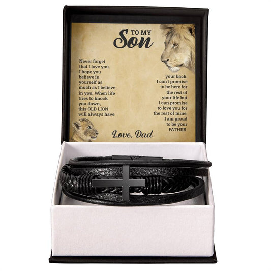 To My Son - Cross Bracelet