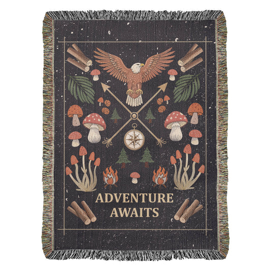 Adventure Awaits - Woven Blanket